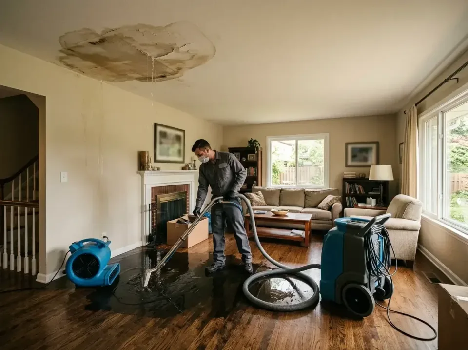 attic-pipe-burst-ceiling-drip-008 — frequently asked questions, Water Damage Restoration & Carpet Care in Manchester, MO